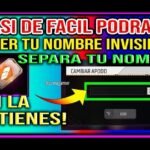 Cómo crear un nombre invisible o con espacio en Free Fire