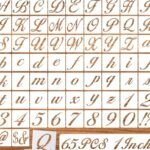 Símbolos de caligrafía y letras cursivas