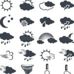 Símbolos de nubes y lluvia para nicks melancólicos