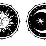 Símbolos de sol y luna para nicks celestiales